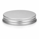 89-400 Silver Aluminum Ribbed Neck Metal Cap (Foam Liner)