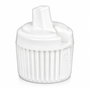 18-410 White Ribbed Spouted Plastic Cap