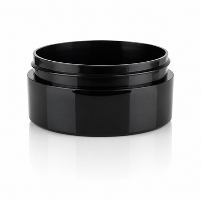 2 oz Black 70-400 Thick Wall PP Plastic Jar