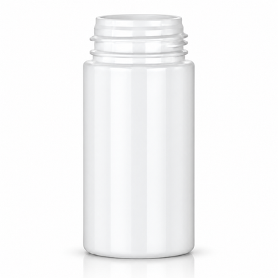 100 mL White PET 43mm Foamer Style Cylinder Round Plastic Bottle