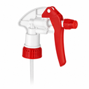 28-400 Red/White Ribbed Trigger Sprayer Adjustable Nozzle with Filter (9.25" Dip tube) 1.10cc