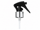24-410 Silver/Black Metal Shell Fine Mist Mini Trigger Style Sprayer (7.75" Dip Tube .21ml)