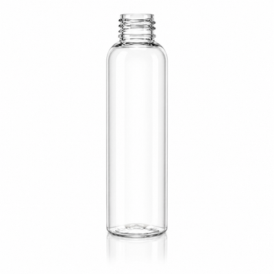 6 oz Clear 24-410 PET Cosmo Round Plastic Bottle