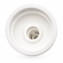 20-410 White Fine Ribbed Twist Open & Close Dispensing Closure (.118" Orifice) PE Foam Gasket