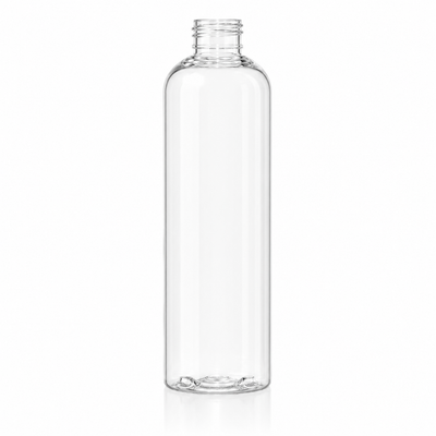 12 oz Clear 24-410 Cosmo Round PET Plastic Bottle
