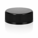 28-400 Black Ribbed Plastic Cap (Foam Liner)