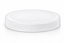 89-400 White Ribbed Matte Top Plastic Cap (No Liner)