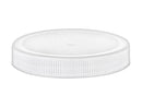 89-400 White Ribbed Matte Top Plastic Cap (No Liner)