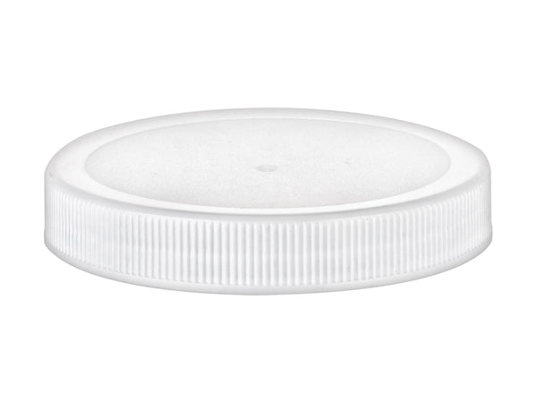 89-400 White Ribbed Matte Top Plastic Cap (No Liner)