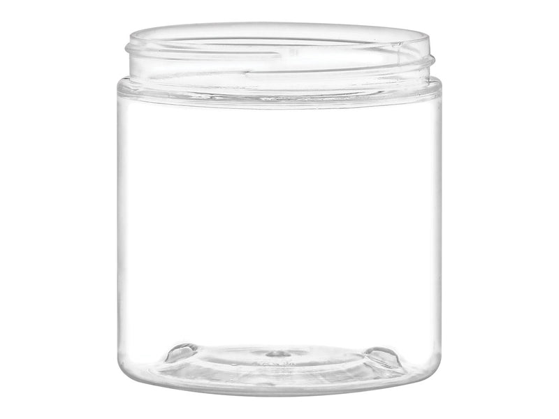 8 oz Clear 70-400 Plastic PET Straight-Sided Single Wall Jar