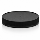 48-400 Black Ribbed Plastic Cap (Foam Liner)