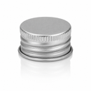 24-410 Silver Aluminum Ribbed Neck Metal Cap (Foam Liner)