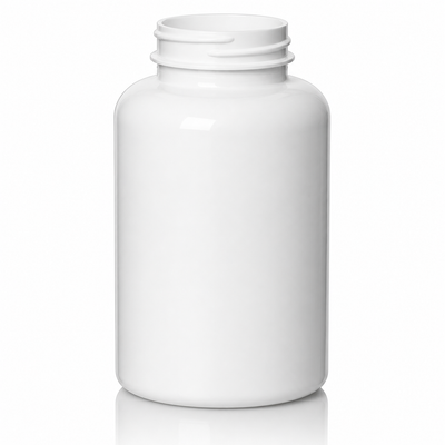 300cc White 45-400 PET Plastic Pill Packer Bottle