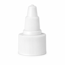 20-410 White Fine Ribbed Twist Open & Close Dispensing Closure (.118" Orifice) PE Foam Gasket