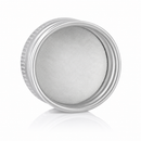 20-410 Silver Aluminum Ribbed Neck Metal Cap (Foam Liner)