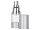 15 mL Metallized Brushed Aluminum Airless Cosmetic Treatment Pump