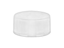 22-400 White Ribbed Plastic Cap (Foam Liner)