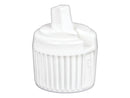 18-410 White Ribbed Spouted Plastic Cap