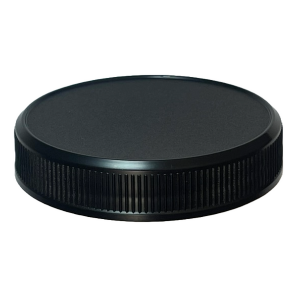 58-400 Black Ribbed Plastic Cap (Universal Heat Seal Liner)