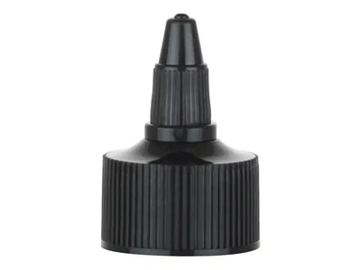 28-410 Black Fine Ribbed Twist Open & Close Dispensing Closure