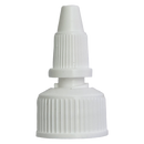 20-410 White Fine Ribbed Twist Open & Close Dispensing Closure (.118" Orifice) PE Foam Gasket