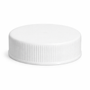 38-400 White Ribbed Matte Top Plastic Cap (Foam Liner)