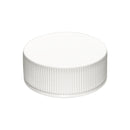 28-400 White Ribbed Plastic Cap (Heat Seal Liner - Clean Peel for PP/PE)