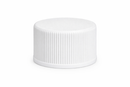 24-410 White Ribbed Cap (Heat Induction Seal for PET)