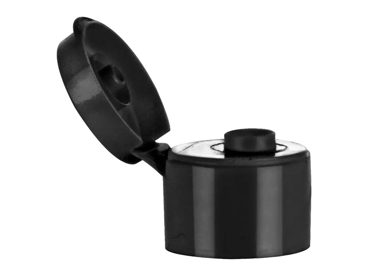 20-410 Black Smooth Plastic Snap Top Cap - Citadel Packaging