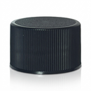 28-410 Black Ribbed Cap (Heat Induction Seal for PET)