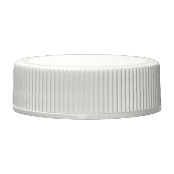 33-400 White Ribbed Plastic Cap (Heat Induction Seal for PET)