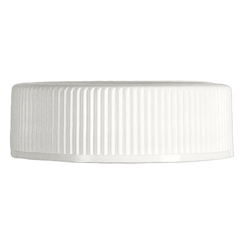 33-400 White Ribbed Plastic Cap (Heat Induction Seal for PET)