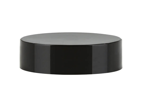 38-400 Black Smooth Plastic Cap (Foam Liner)