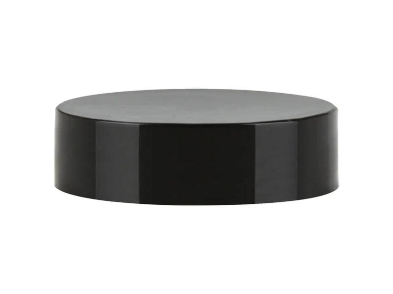 38-400 Black Smooth Plastic Cap (Foam Liner)
