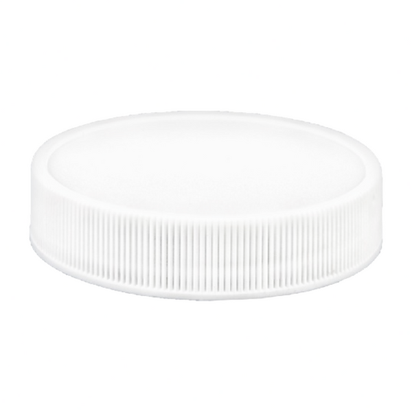48-400 White Ribbed Plastic Cap (Foam Liner PE)