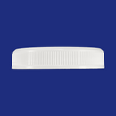 58-400 White Ribbed Plastic Cap (Pressure Sensitive Liner)