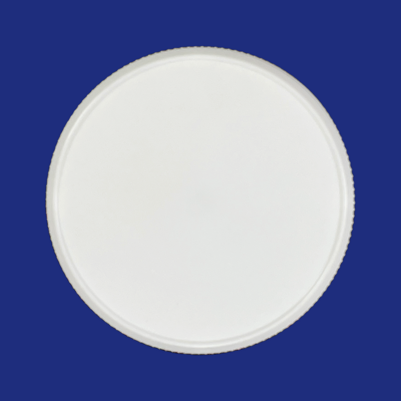58-400 White Ribbed Plastic Cap (Pressure Sensitive Liner)