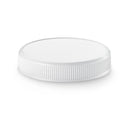 58-400 White Ribbed Plastic Cap (Pressure Sensitive Liner)