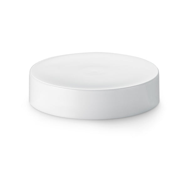 48-400 White Smooth Plastic Cap (Pressure Sensitive Liner)