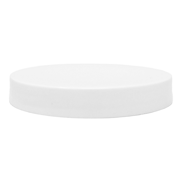 89-400 White Smooth Plastic Cap (Foam Liner)