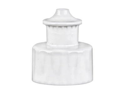 28-410 White Smooth Push Pull Plastic Cap (.130" Orifice)