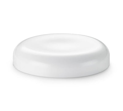 89-400 White Smooth Dome Plastic Cap (No Liner)