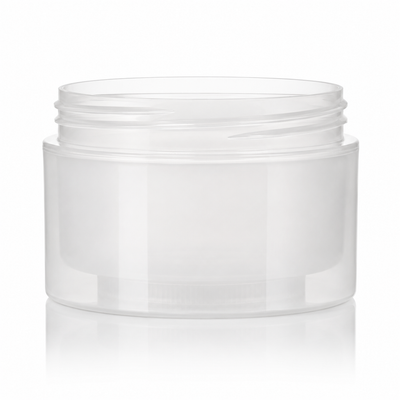 8 oz Natural-Colored 89-400 Double Wall Straight Base PP Plastic Jar