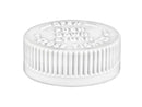 33-400 White Child-Resistant Cap Fine Ribbed (Black Heat Seal Liner)