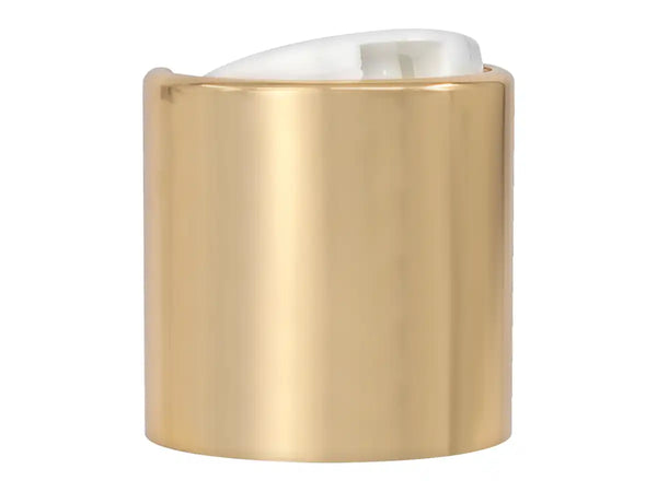 24-410 Gold/White Smooth Metal Shell Disc Top Cap (.305" Orifice)