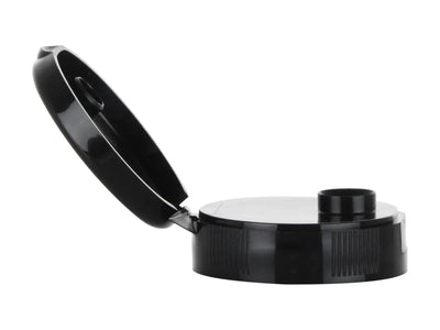 38-400 Black Fine Ribbed Snap Top Cap Linerless (0.315" orifice)