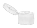 20-410 White Fine Ribbed Snap Top Plastic Dispensing Cap (0.135" orifice)