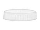 45-400 White Ribbed with Smooth Top Plastic Cap (Foam Liner)