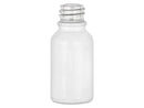 15 mL White Coated 18mm Dropper Fitment Glass Boston Round Bottle (Tamper Evident)