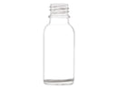 1oz Clear 20mm Fitment Dropper Style Boston Round Glass Bottle Tamper-Evident Finish